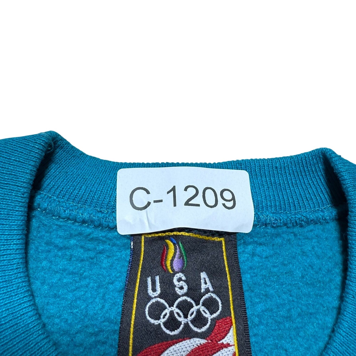 Vintage 90s USA Olympics Team Embroidered Logo Crewneck Pullover Sweatshirt - XL