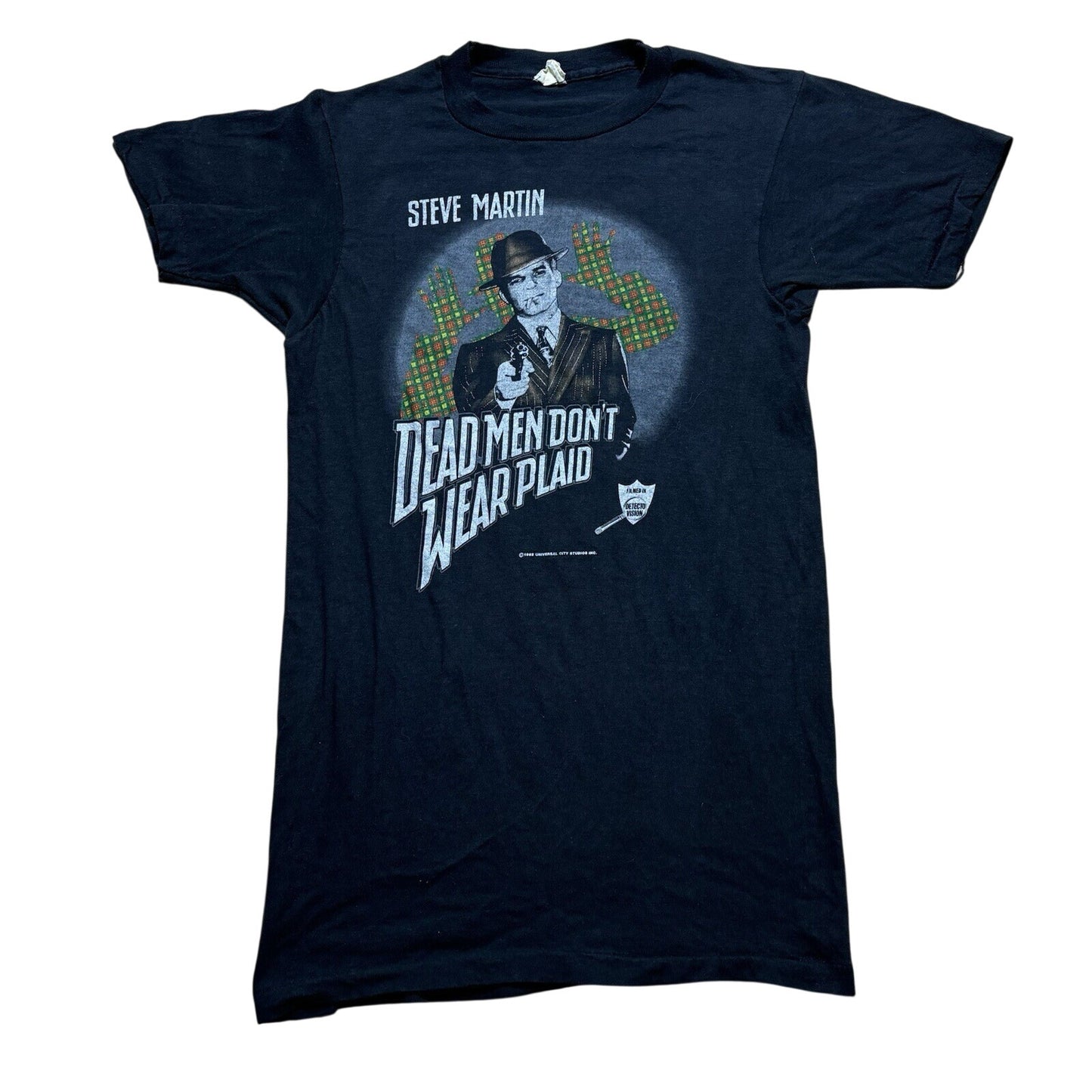 Vintage 80s Steve Martin Dead Men Dont Wear Plaid 1982 Universal Shirt Size S