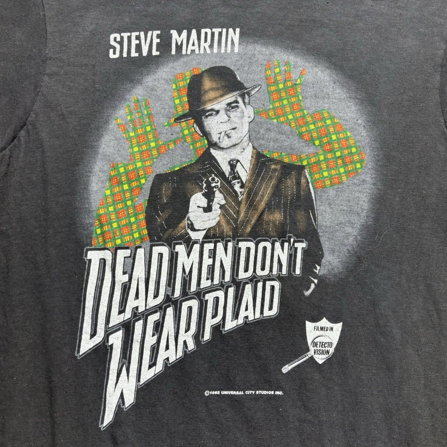 Vintage 80s Steve Martin Dead Men Dont Wear Plaid 1982 Universal Shirt Size S