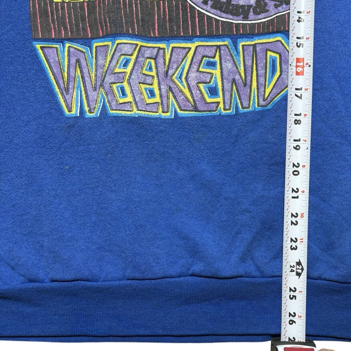 Vintage 80s Blue Jean Dancing Party Weekend Fraternity Crewneck Sweatshirt XL