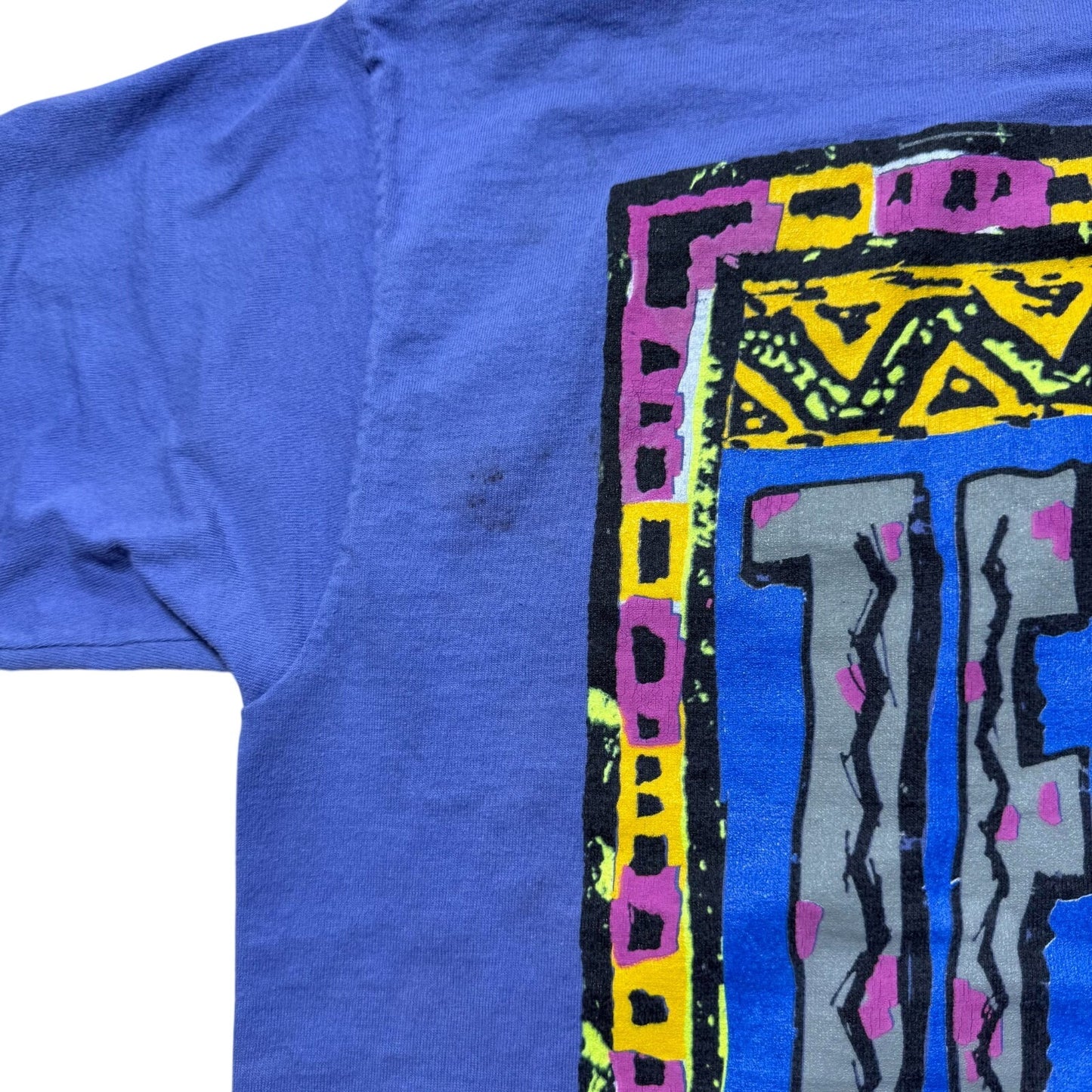 Vintage 1991 Levi's Neon Tribal Aztec Southwestern T-Shirt USA Made Youth Large