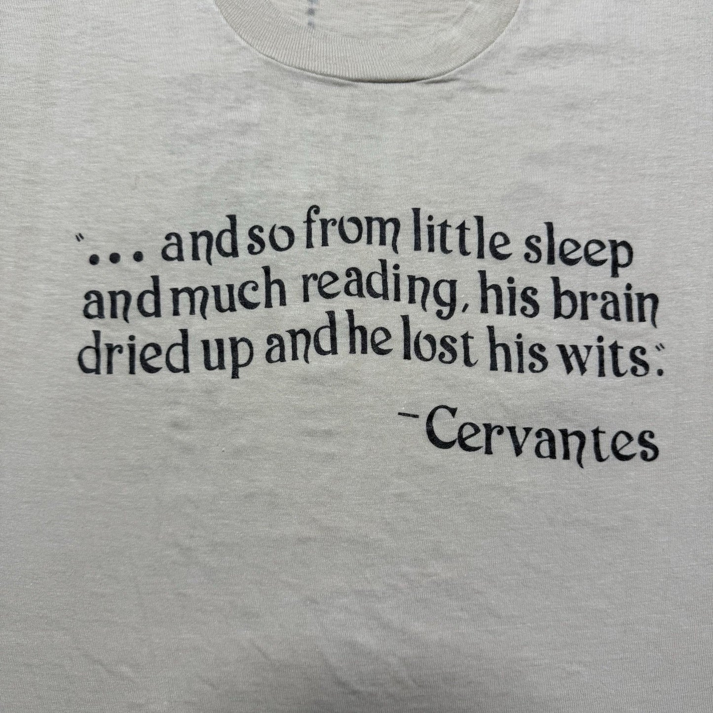 Vintage 70s Cervantes Don Quixote Liberal Studies Notre Dame Shirt Size XL