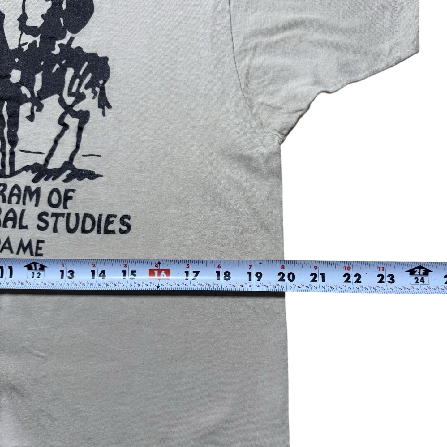 Vintage 70s Cervantes Don Quixote Liberal Studies Notre Dame Shirt Size XL