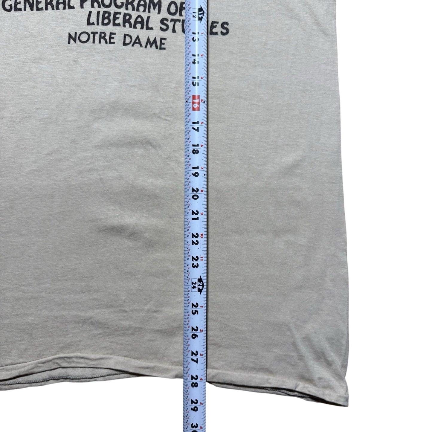 Vintage 70s Cervantes Don Quixote Liberal Studies Notre Dame Shirt Size XL