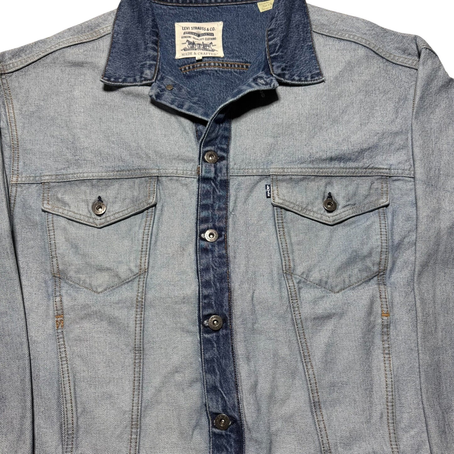 Levi's Made & Crafted Type III About Face Inside Out Denim Trucker Jacket - XL