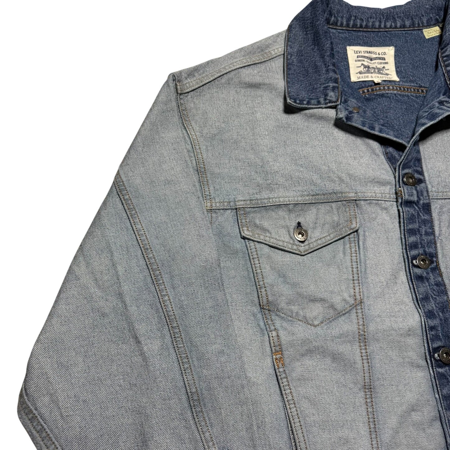 Levi's Made & Crafted Type III About Face Inside Out Denim Trucker Jacket - XL