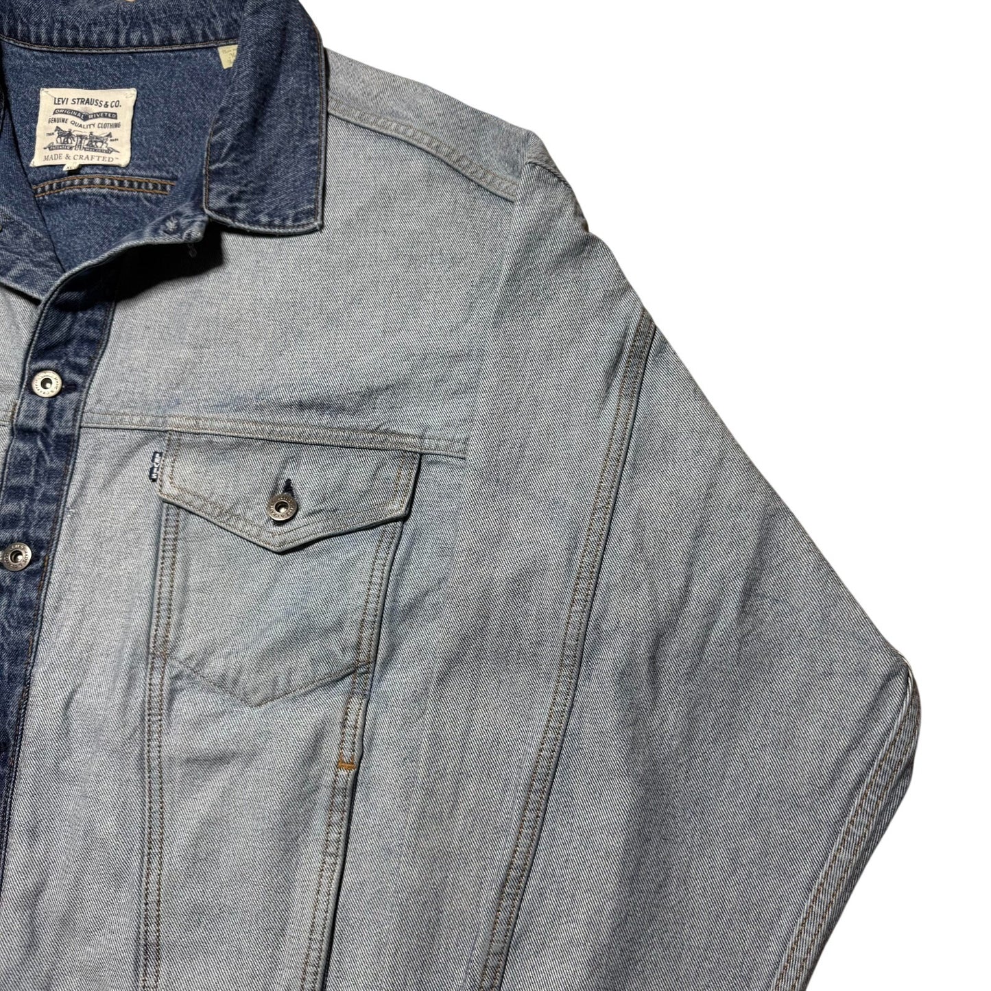 Levi's Made & Crafted Type III About Face Inside Out Denim Trucker Jacket - XL