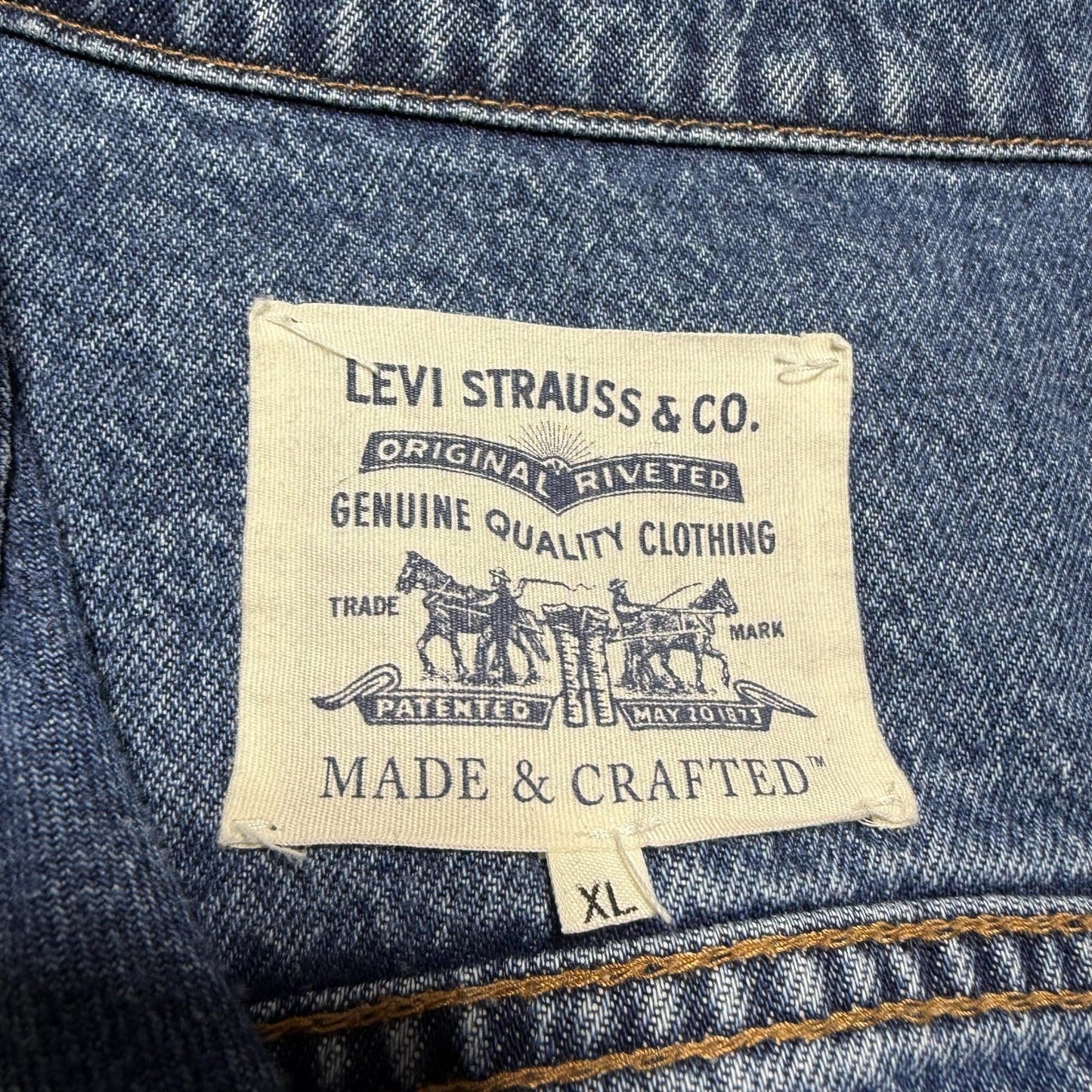 Levi's Made & Crafted Type III About Face Inside Out Denim Trucker Jacket - XL