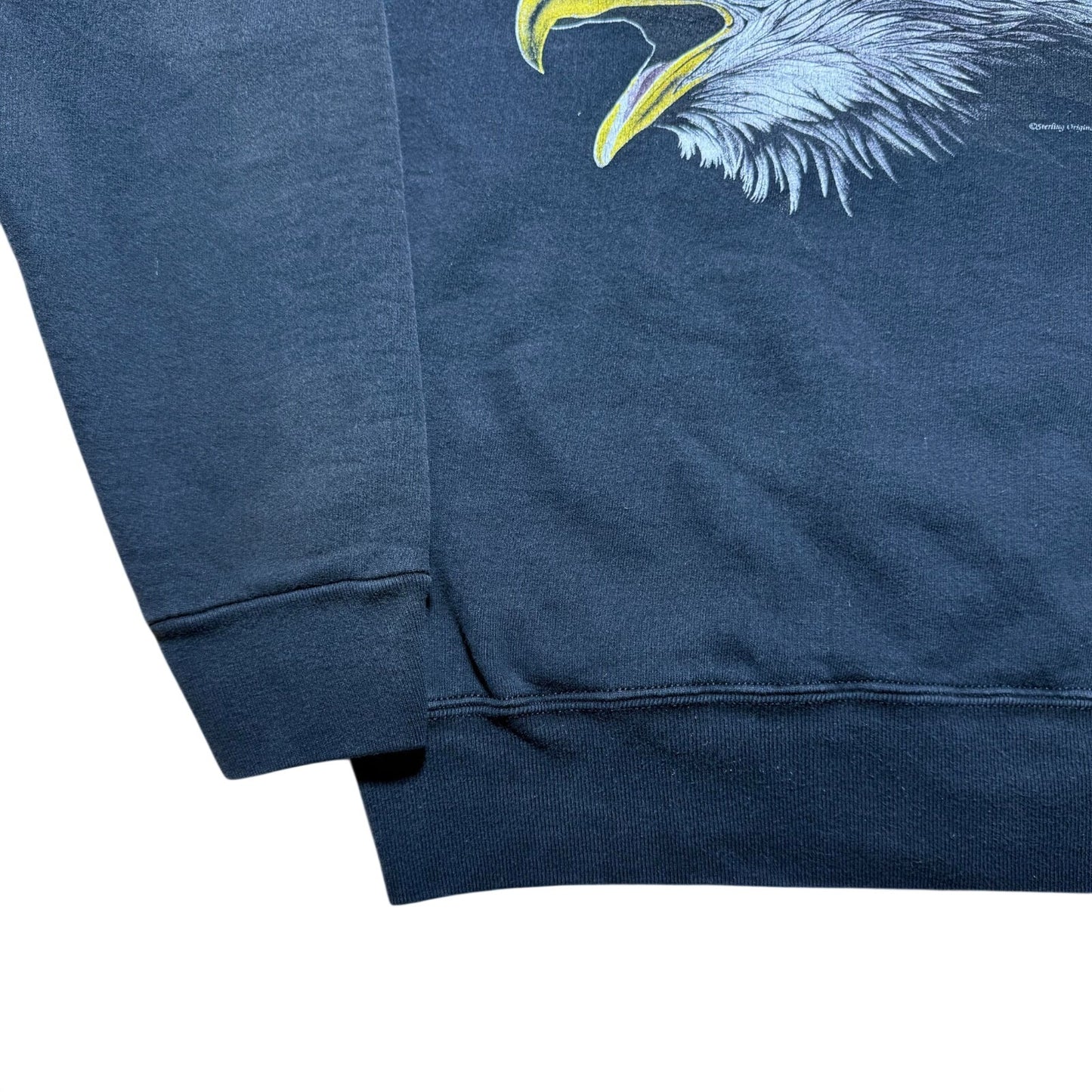 Vintage 90s Bald Eagle Wildlife Moon C.J. Conner Sweatshirt USA Made Size Medium
