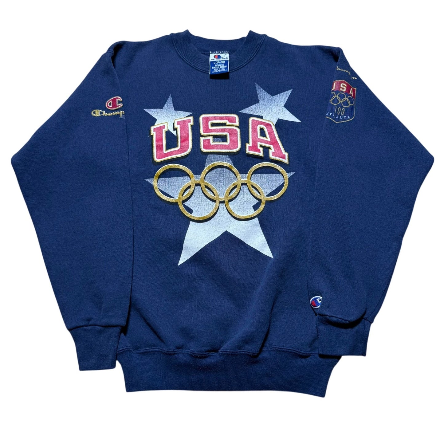 Vintage 1996 Atlanta Olympics USA Team Sweatshirt USA Made Youth - Large (14-16)