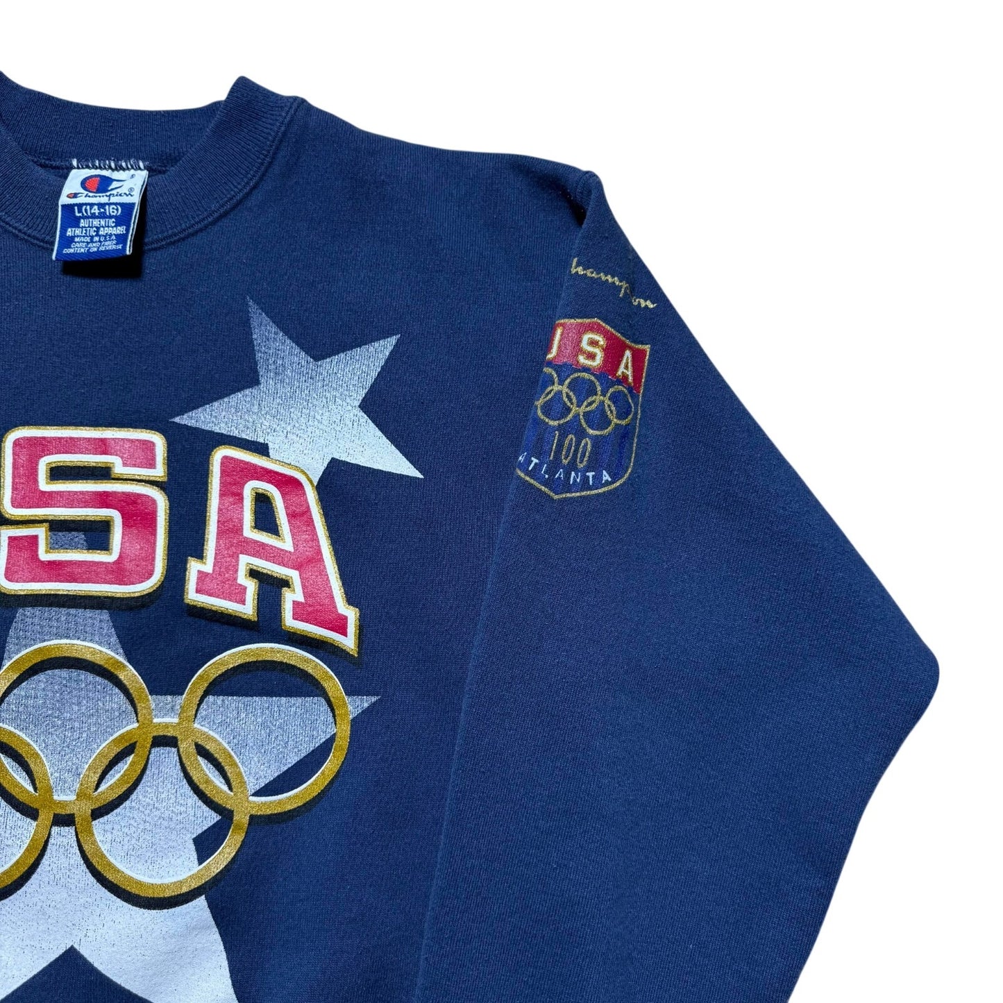 Vintage 1996 Atlanta Olympics USA Team Sweatshirt USA Made Youth - Large (14-16)