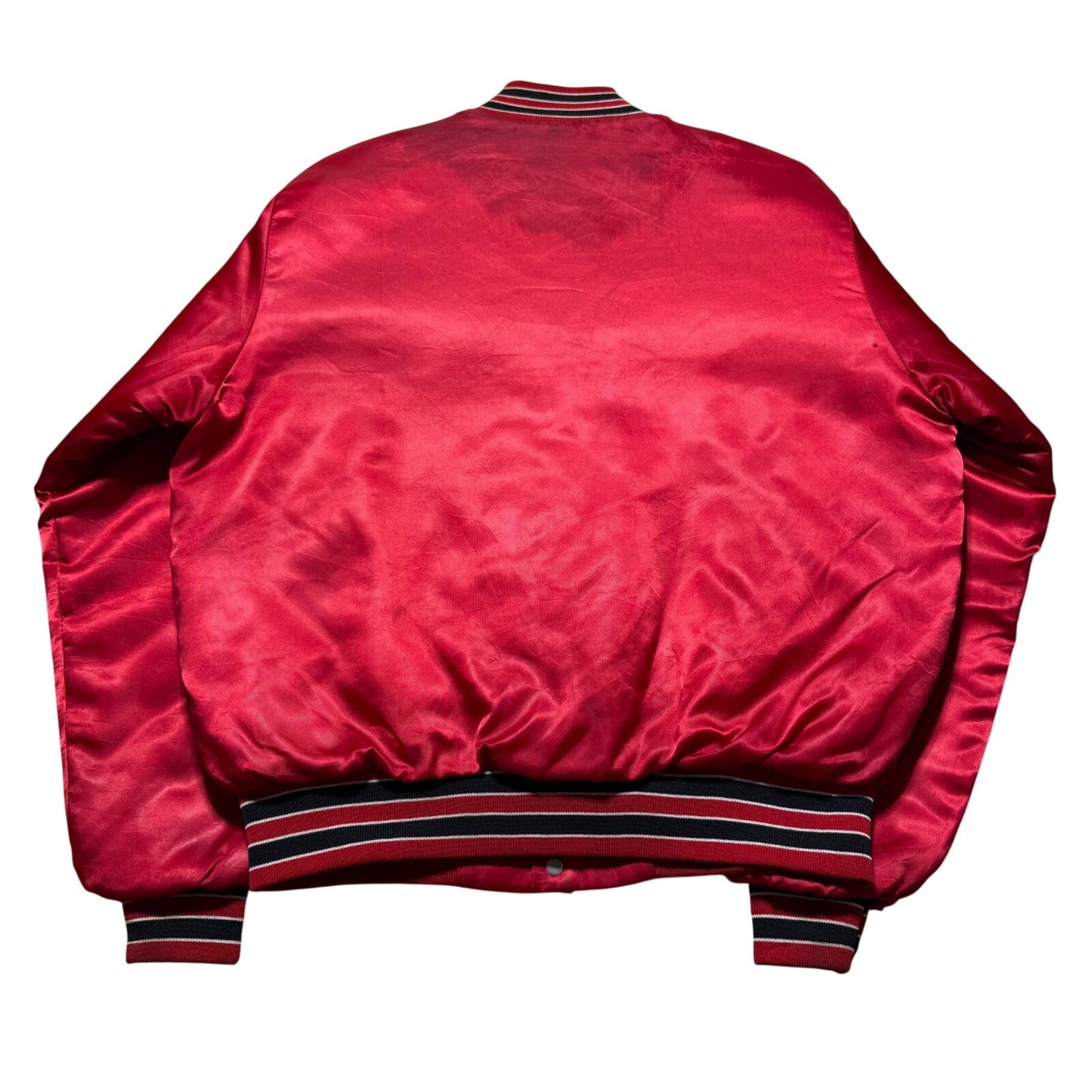 Vintage 80s Chicago Bulls NBA Basketball Satin Bomber Jacket USA Made - Medium