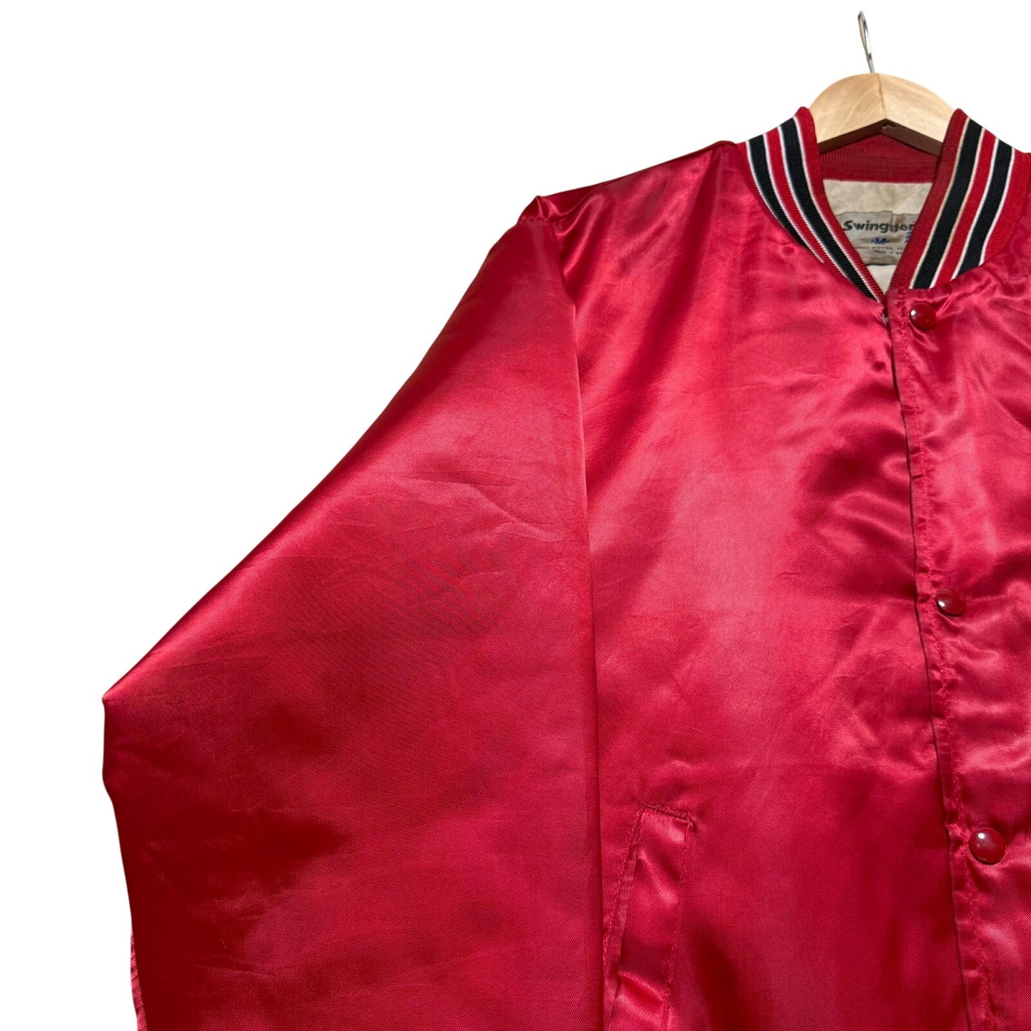 Vintage 80s Chicago Bulls NBA Basketball Satin Bomber Jacket USA Made - Medium