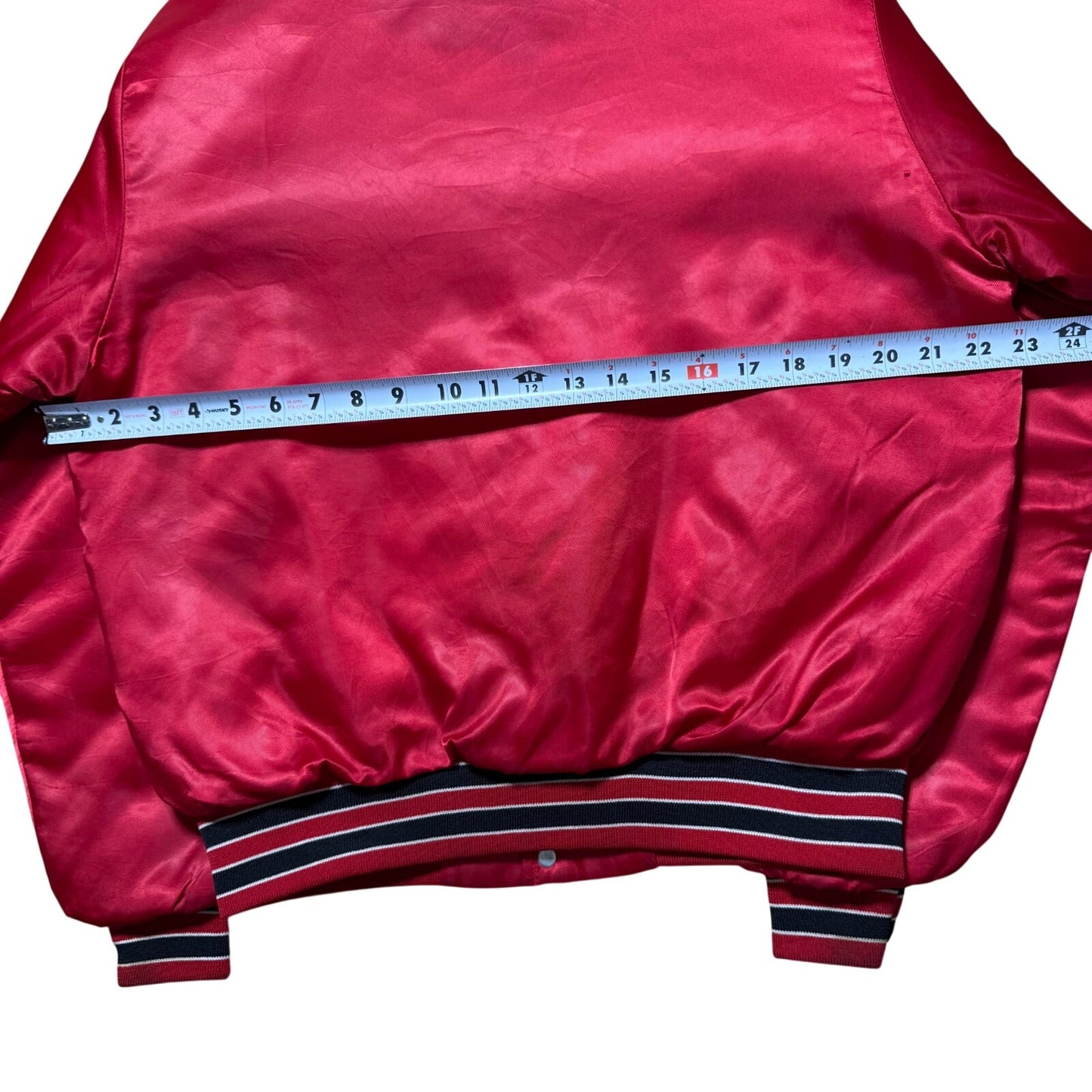 Vintage 80s Chicago Bulls NBA Basketball Satin Bomber Jacket USA Made - Medium