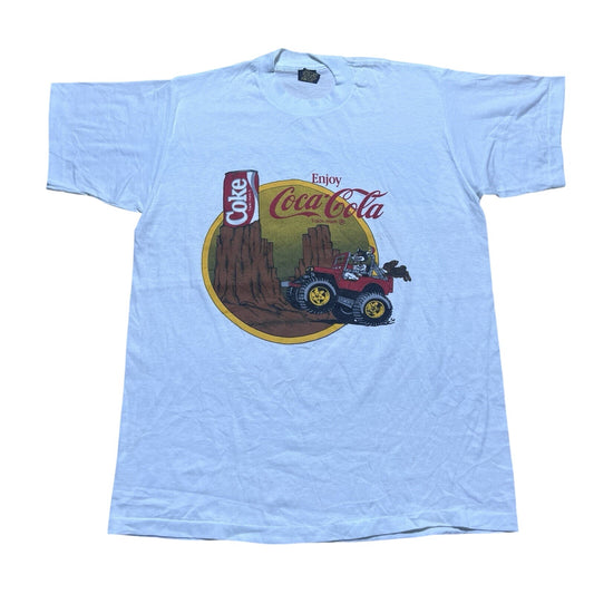 Rare Vintage Coca Cola Coke Big Bad Wolf 4x4 Art Shirt Size XL