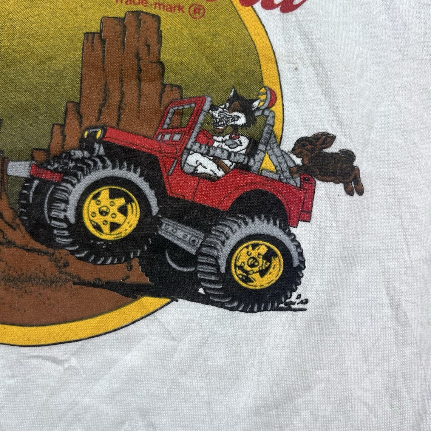 Rare Vintage Coca Cola Coke Big Bad Wolf 4x4 Art Shirt Size XL