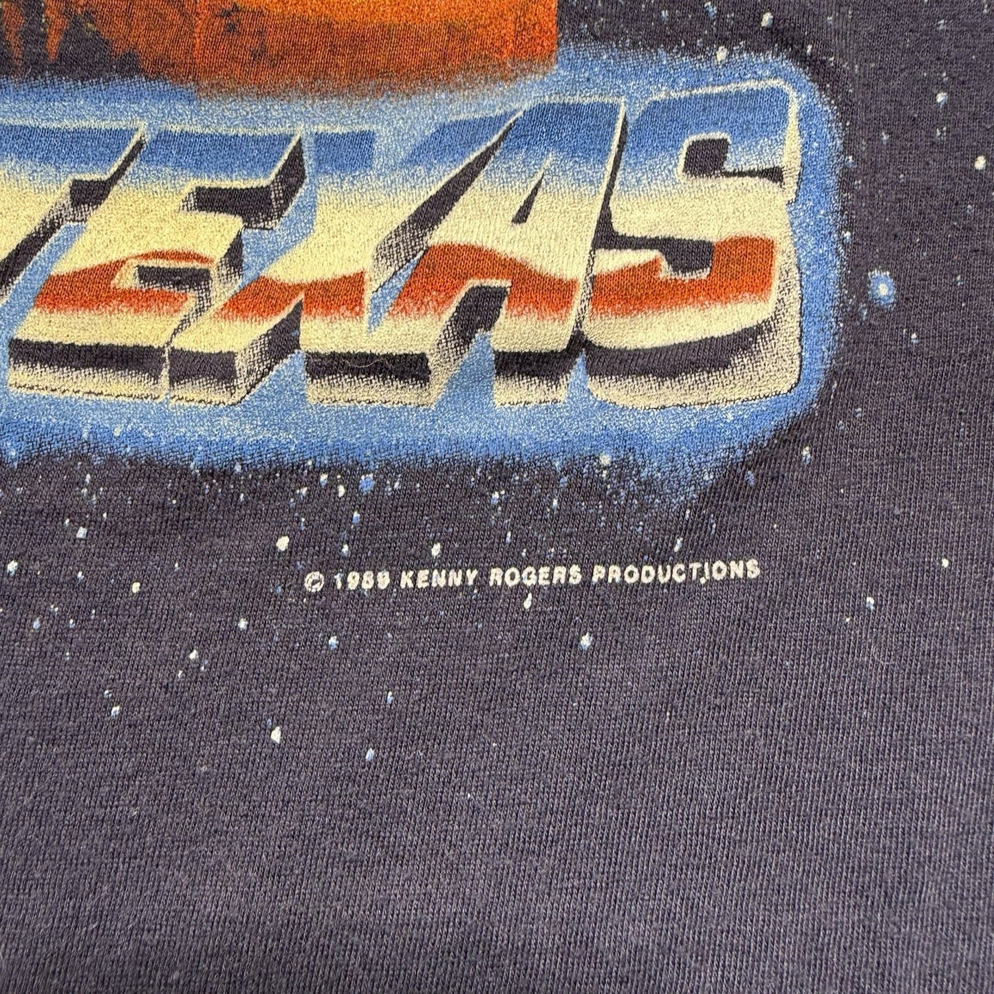 Vintage 80s 1989 Kenny Rogers Planet Texas Country Western Tour Shirt Size Large