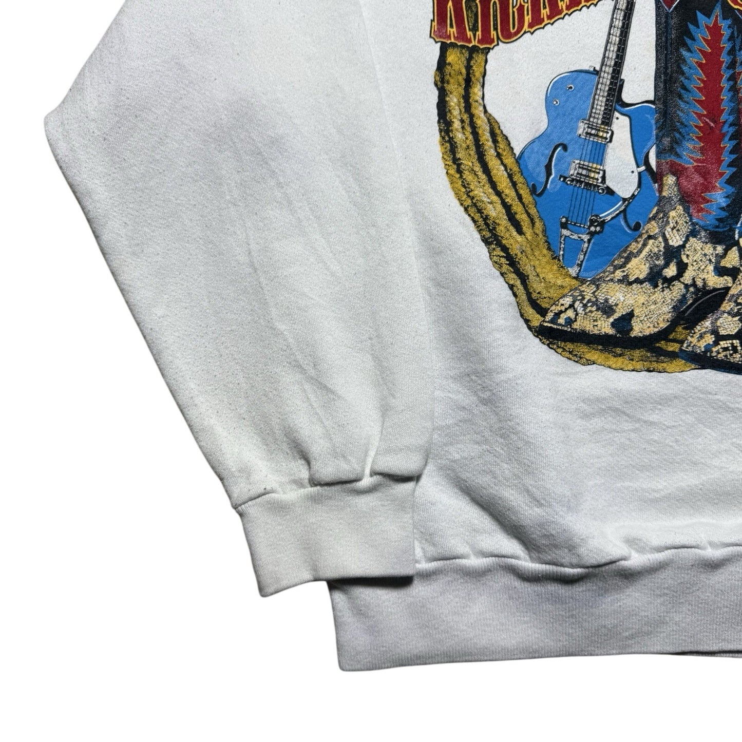 Vintage 90s Airwaves Kicking Country Western Cowboy Boots Sweatshirt Size Large