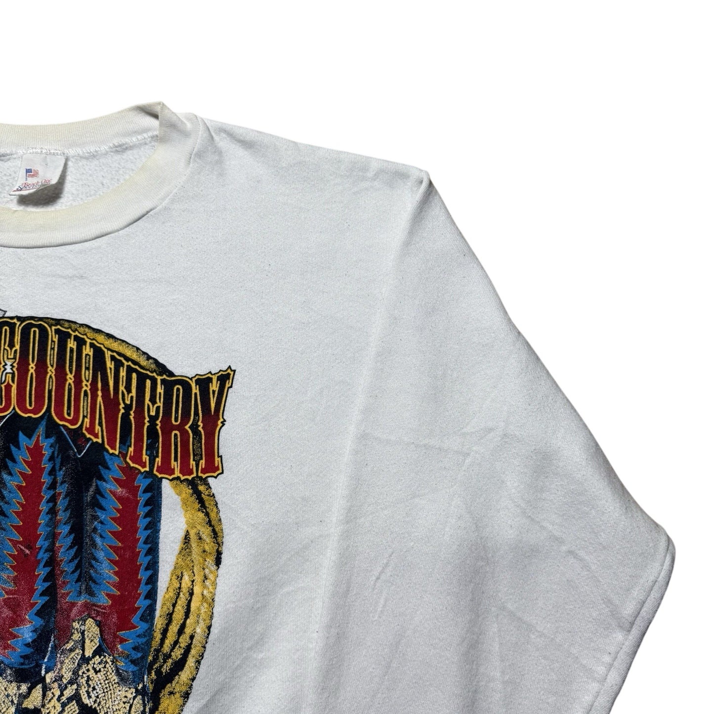 Vintage 90s Airwaves Kicking Country Western Cowboy Boots Sweatshirt Size Large