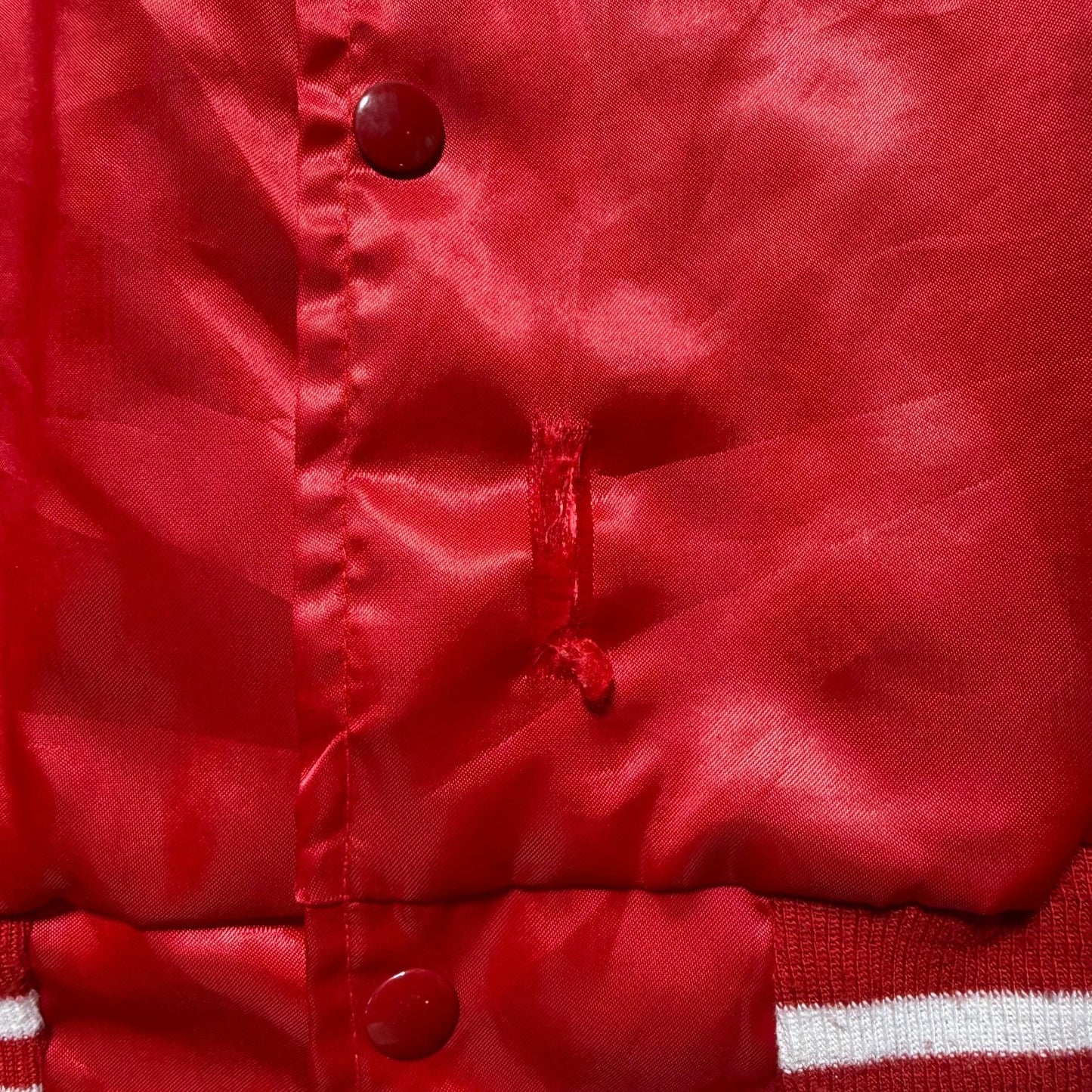 Vintage 90s Budweiser Beer Nylon Huron SD Satin Bomber Jacket USA Made - Large