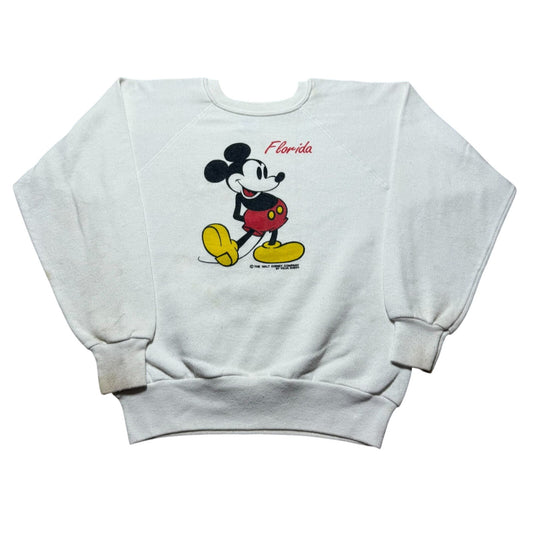 Vintage 80s Walt Disney Mickey Mouse Florida Souvenir Sweatshirt Youth - Large