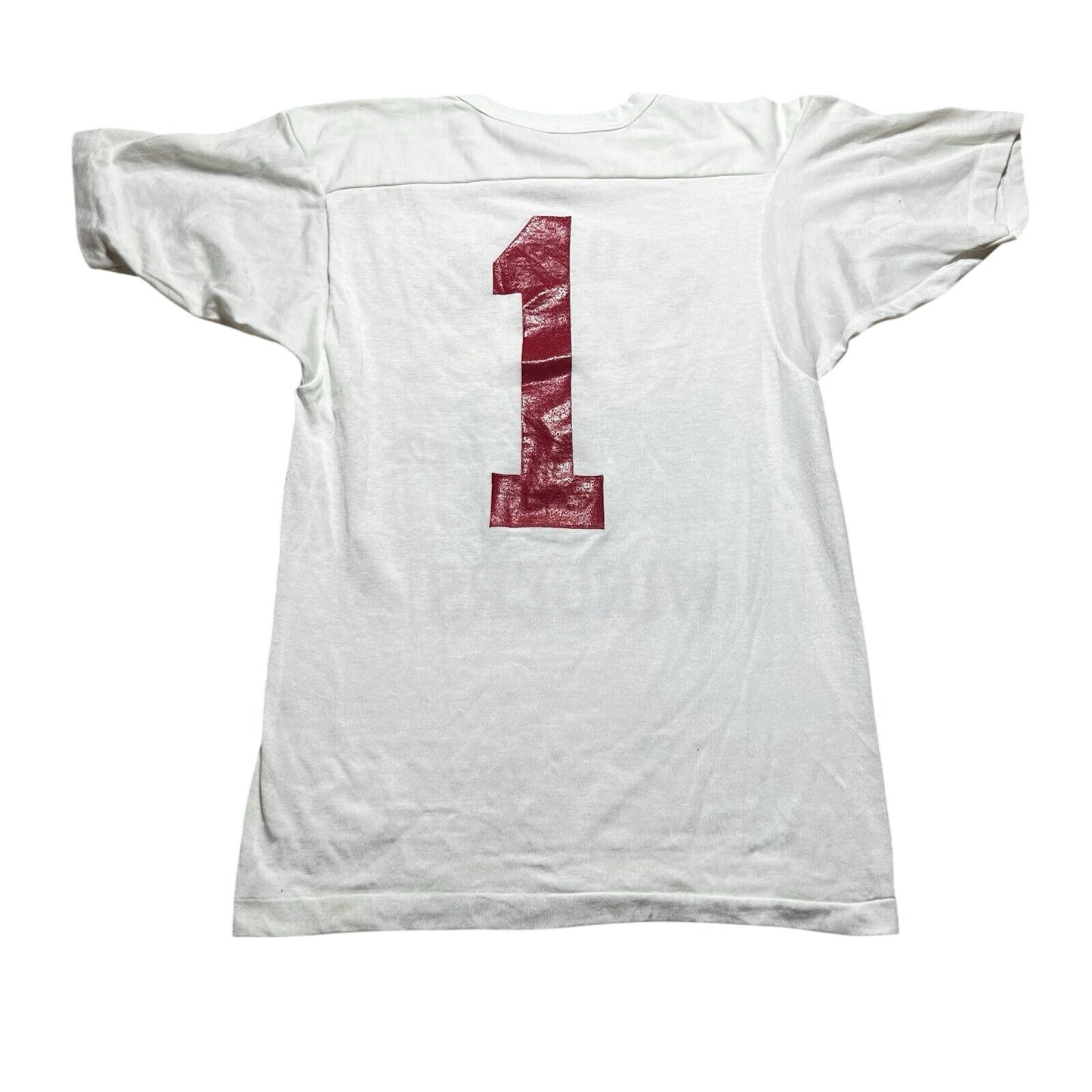 Vintage 70s Champion Blue Bar Red Wing Wingers #1 Jersey Shirt Size Medium