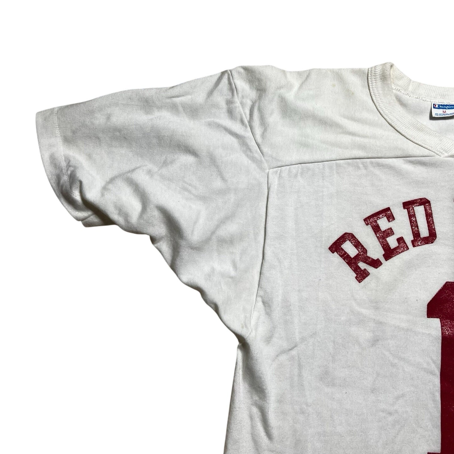 Vintage 70s Champion Blue Bar Red Wing Wingers #1 Jersey Shirt Size Medium