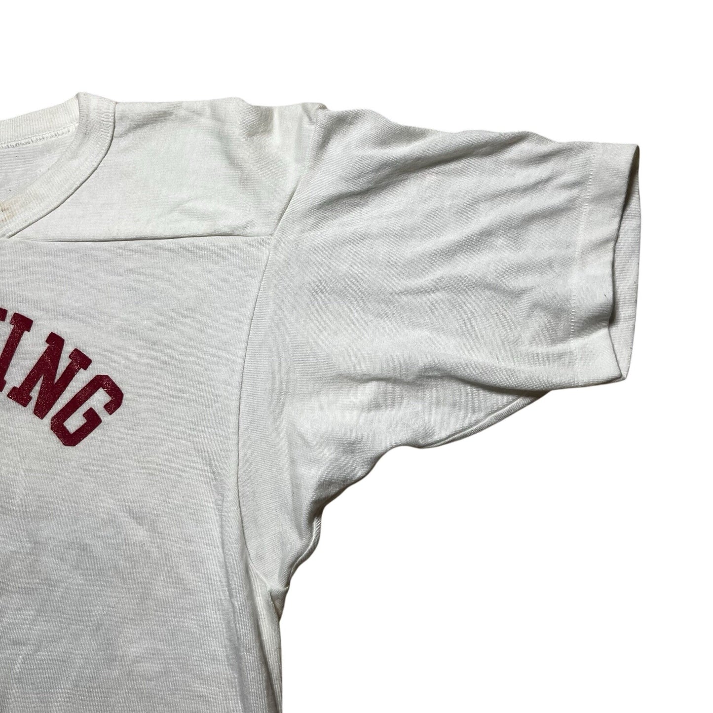 Vintage 70s Champion Blue Bar Red Wing Wingers #1 Jersey Shirt Size Medium