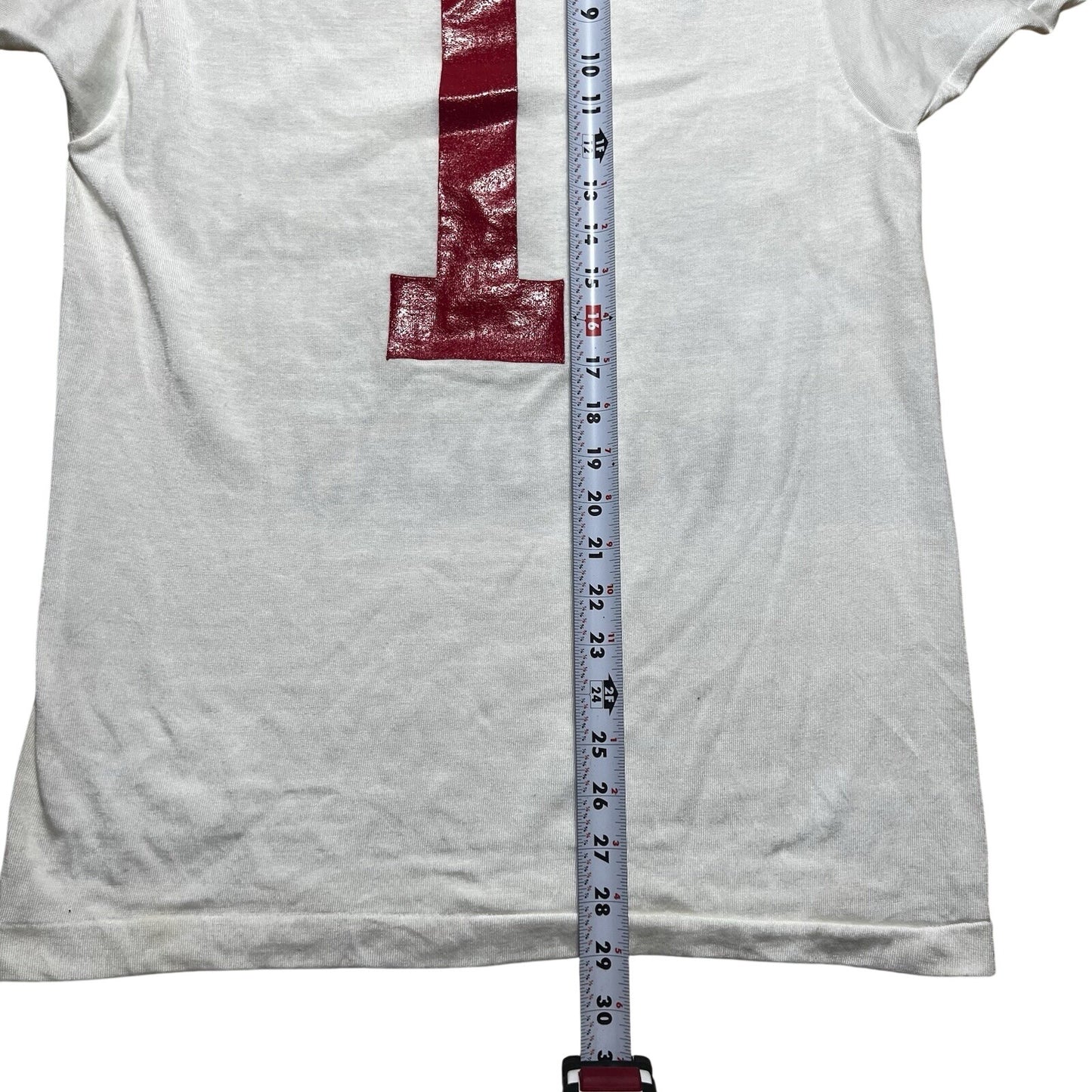 Vintage 70s Champion Blue Bar Red Wing Wingers #1 Jersey Shirt Size Medium