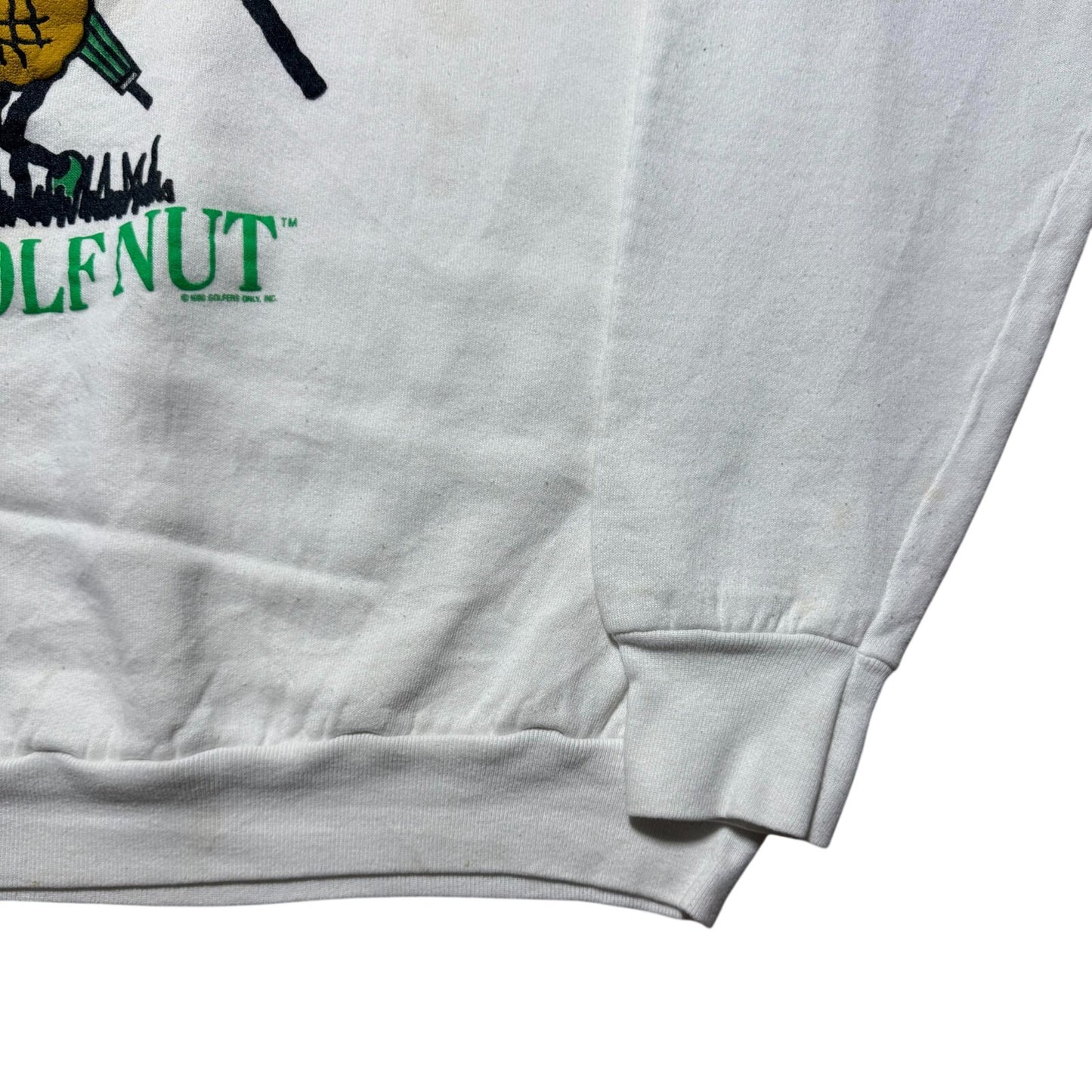 Vintage 80s Certified Golf Nut Peanut Crewneck Raglan Sweatshirt USA Made - XL