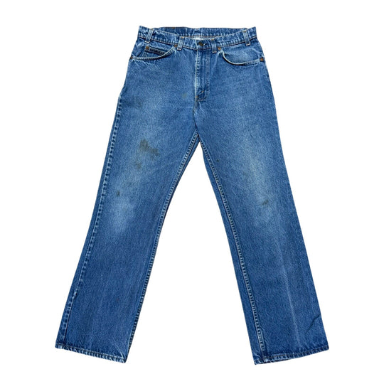 Vintage 80s Levis Jeans 34x31 509 Orange Tab Medium Wash Straight Regular Denim