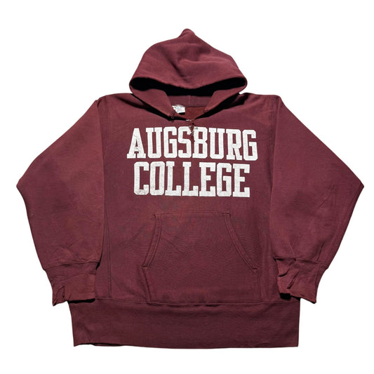 Vintage 80s Champion Reverse Weave Augsburg College Pullover Hoodie USA - Large