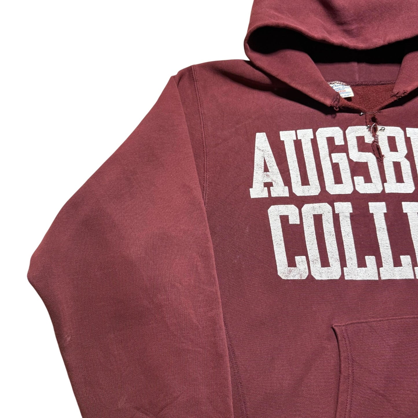 Vintage 80s Champion Reverse Weave Augsburg College Pullover Hoodie USA - Large