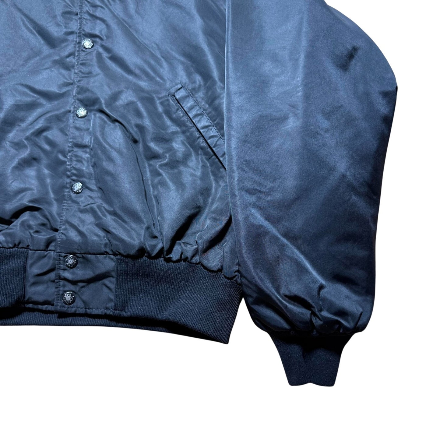 Vintage 1996 Brown County Speedway Aberdeen SD Satin Bomber Jacket USA - Large