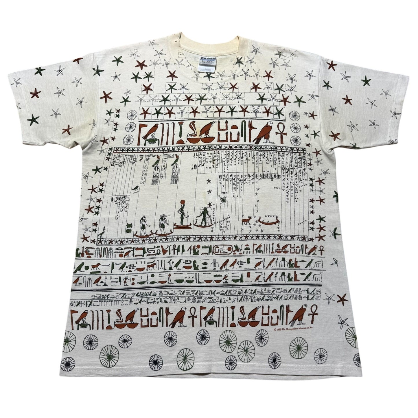 Vintage 1999 Metropolitan Museum of Art Egypt Hieroglyphics Souvenir Shirt Large