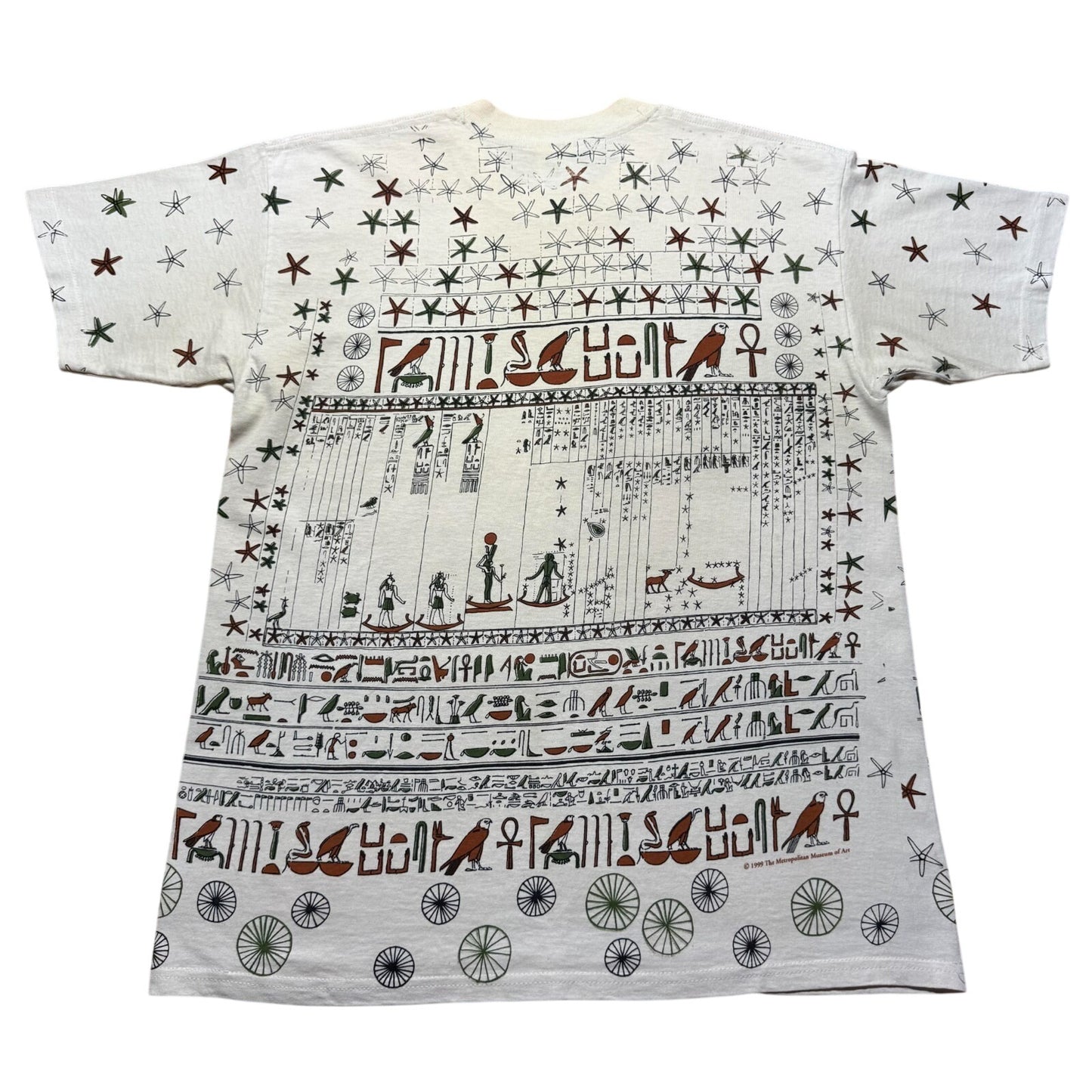 Vintage 1999 Metropolitan Museum of Art Egypt Hieroglyphics Souvenir Shirt Large