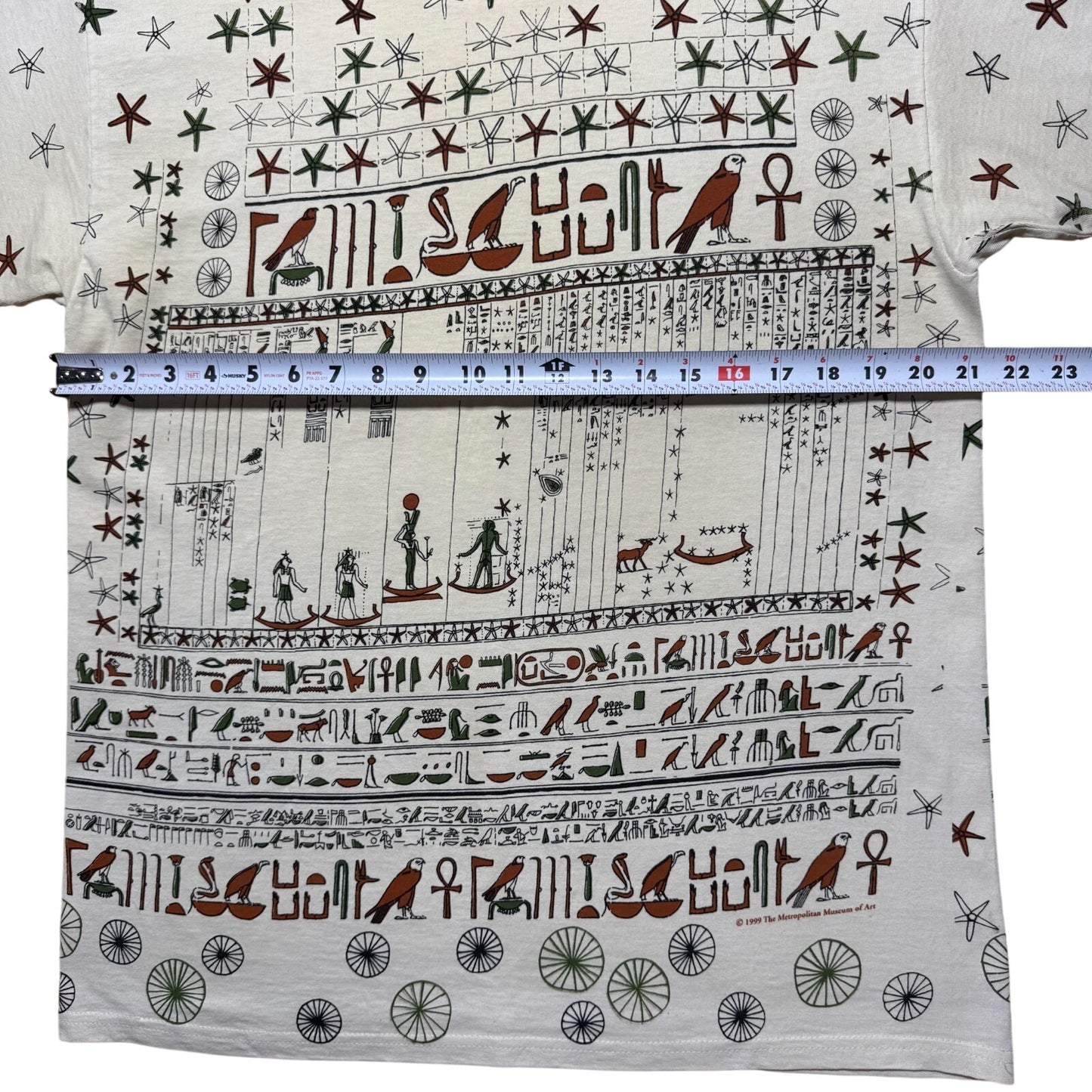 Vintage 1999 Metropolitan Museum of Art Egypt Hieroglyphics Souvenir Shirt Large