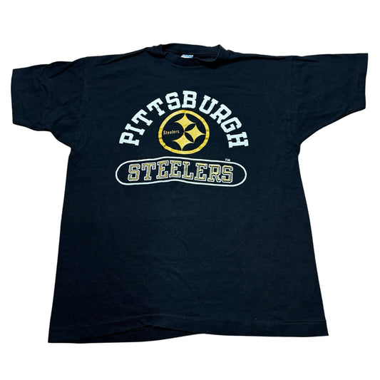 True Vinyage 70s Champion Blue Bar Pittsburgh Steelers NFL Football Shirt - XL