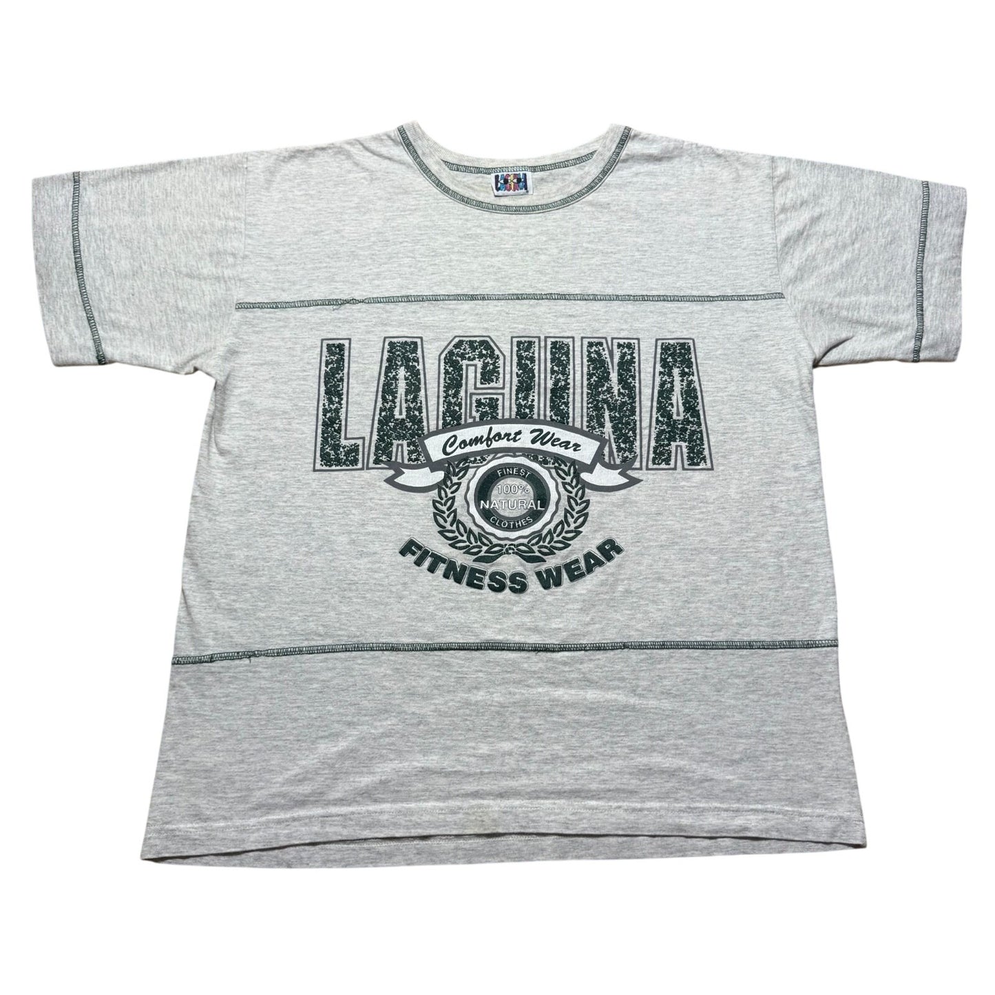Vintage 90s Laguna Fitness Wear Comfort Wear Heather T-Shirt USA Made - Medium