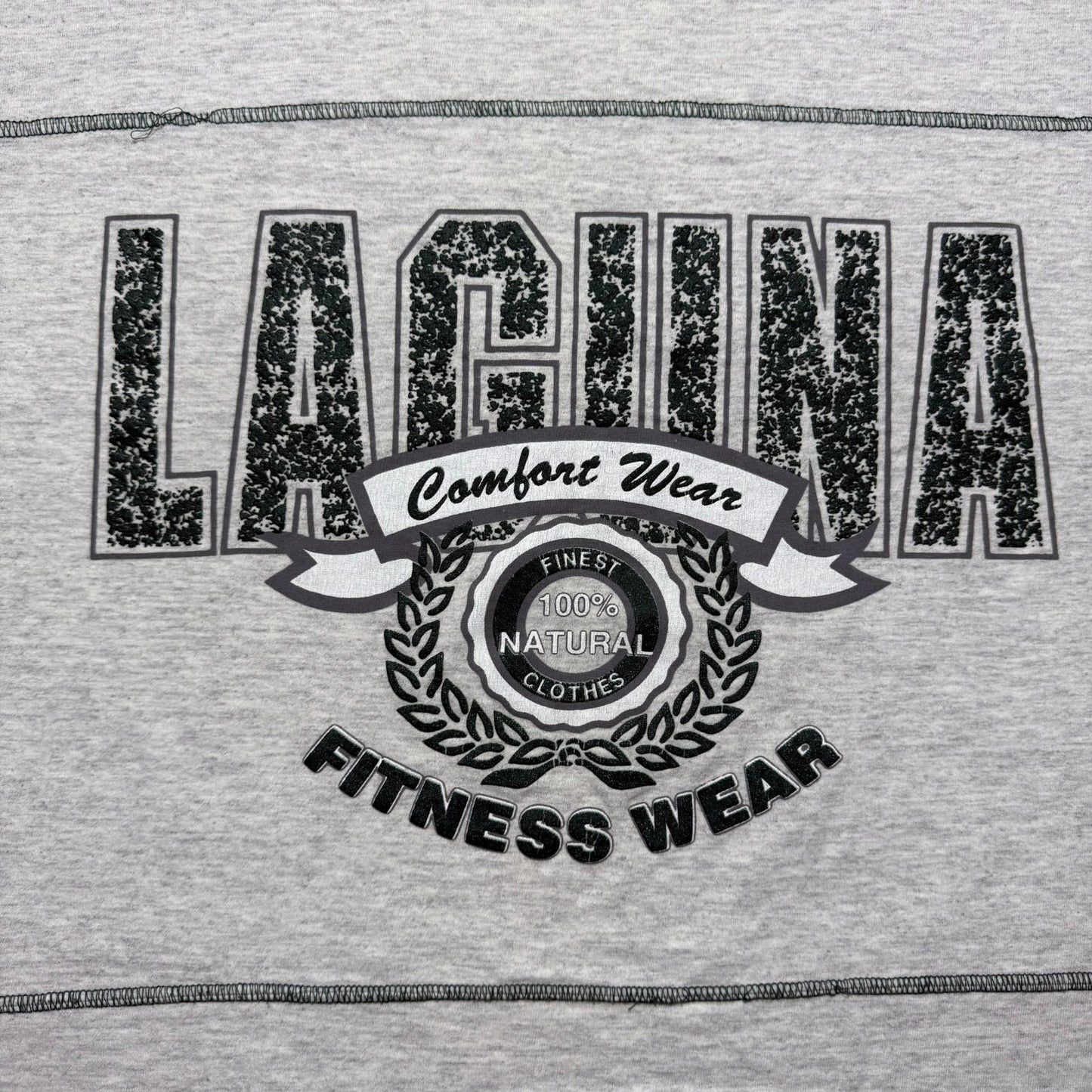Vintage 90s Laguna Fitness Wear Comfort Wear Heather T-Shirt USA Made - Medium