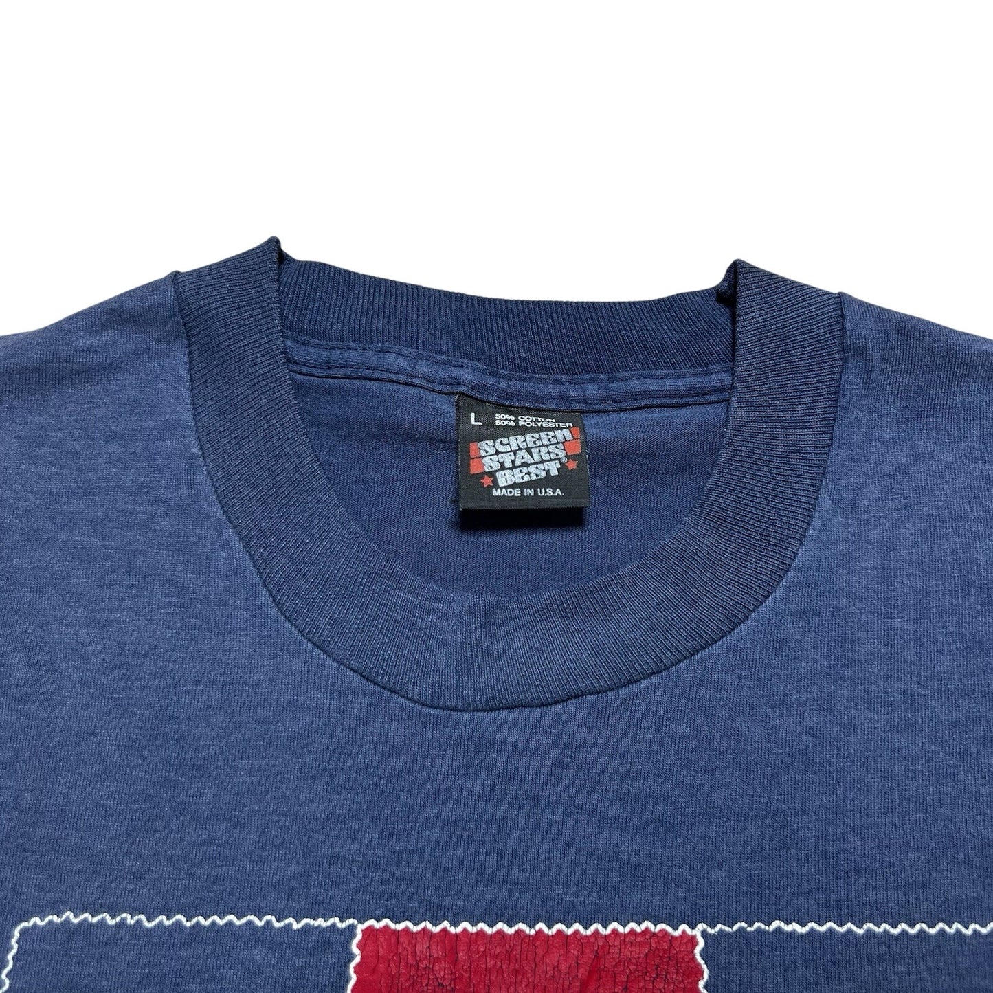 Vintage 90s Levi’s Denim Tic Tac Toe Game Shirt Size Large Distressed Faded