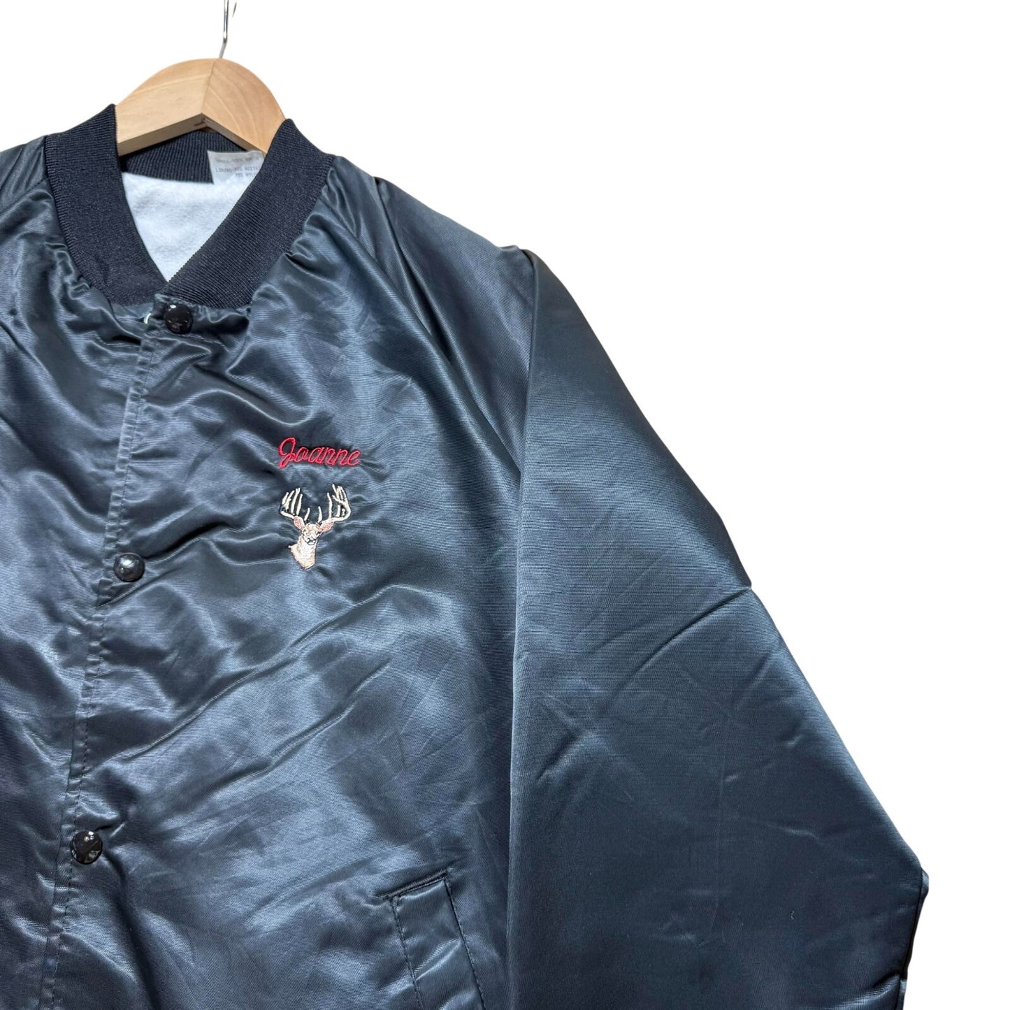 Vintage 80s Joanne World Series Deer Whitetail Trophy Hunt Bomber Jacket Large