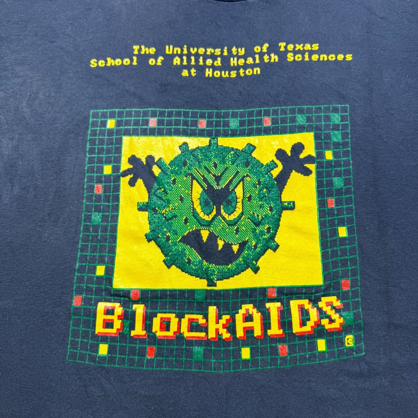 Vintage 90s BlockAIDS The University of Texas Aids Prevention T-Shirt - Large