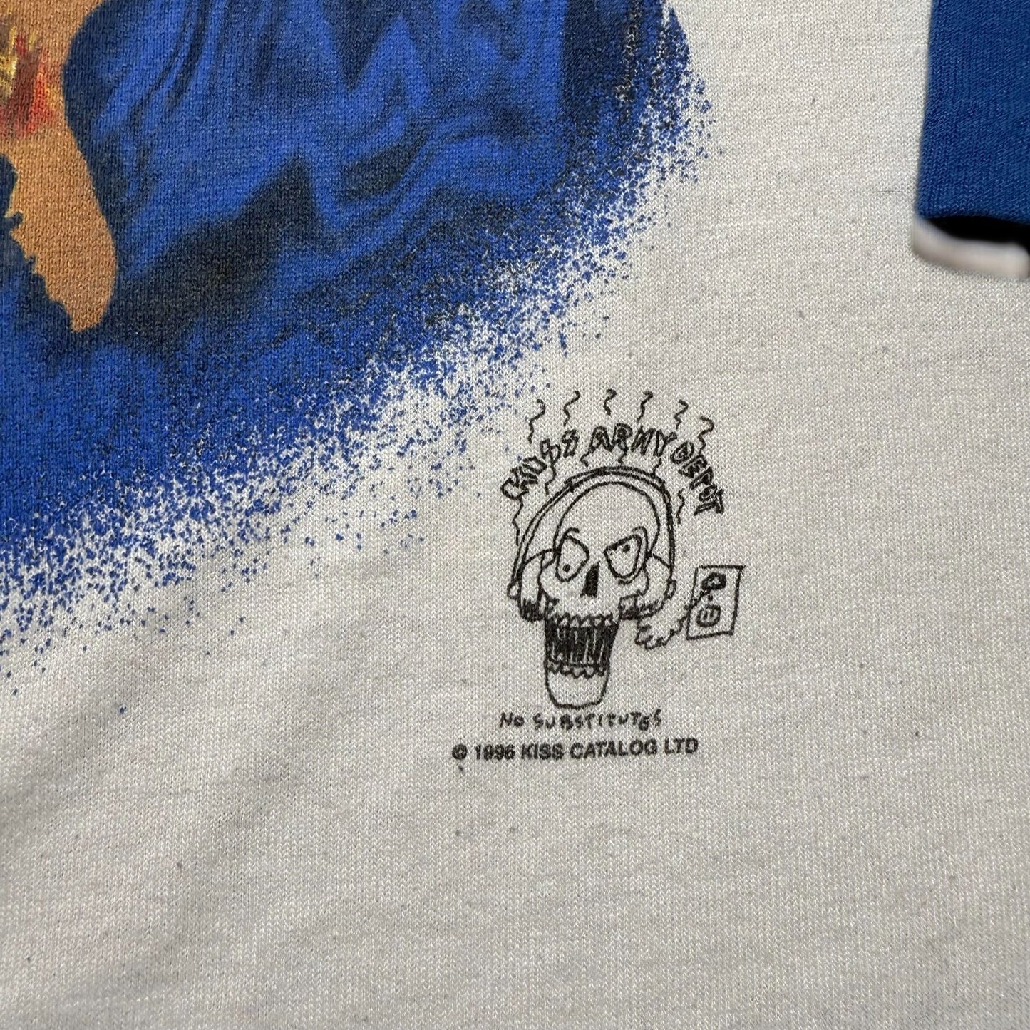 Vintage 1996 Kiss Alive Worldwide 96-97 Reunion Tour Concert Raglan Shirt USA XL