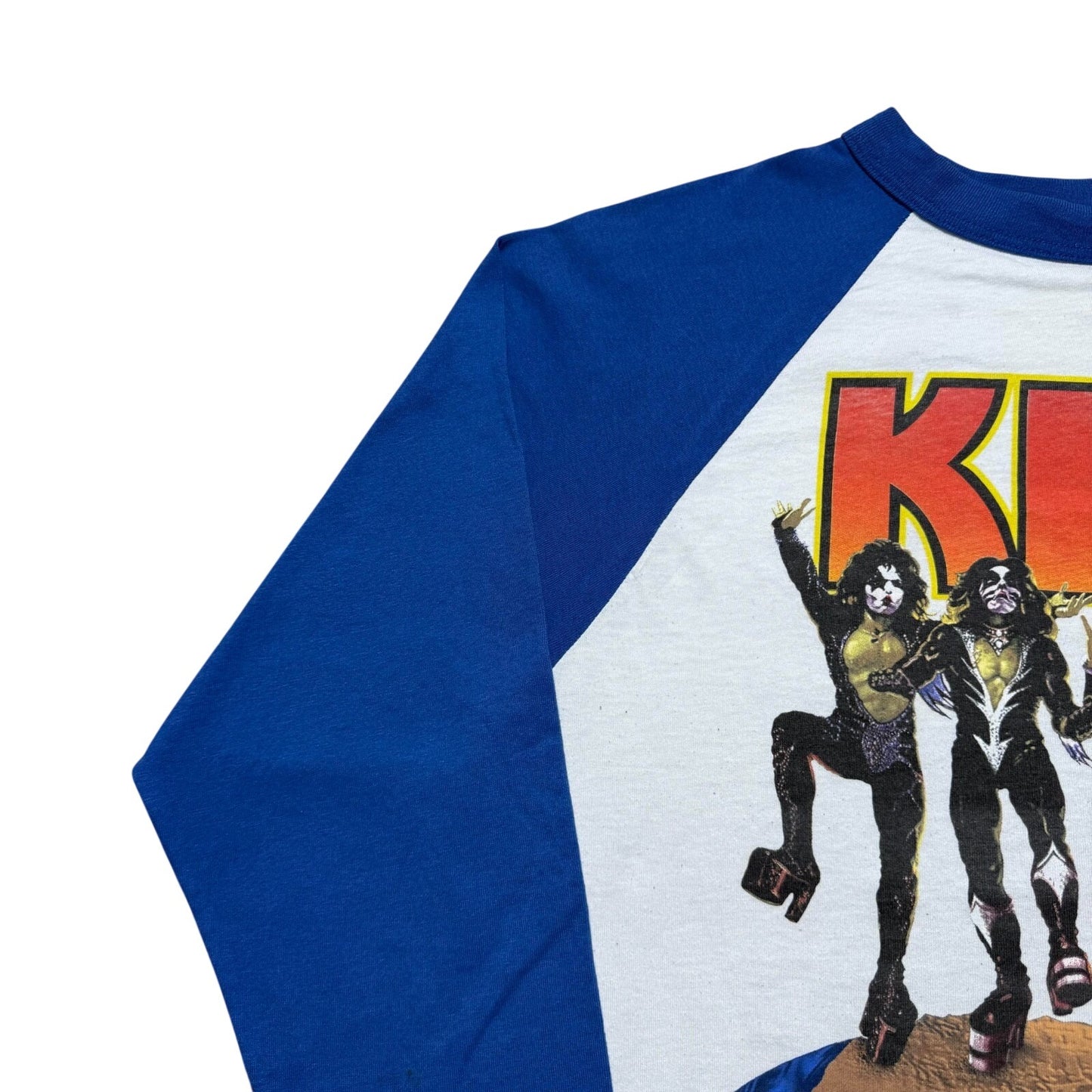 Vintage 1996 Kiss Alive Worldwide 96-97 Reunion Tour Concert Raglan Shirt USA XL