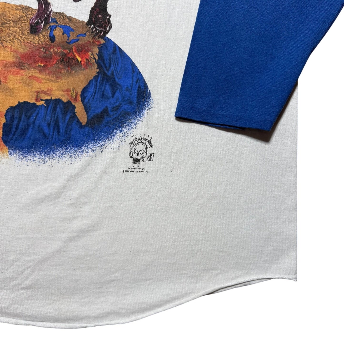 Vintage 1996 Kiss Alive Worldwide 96-97 Reunion Tour Concert Raglan Shirt USA XL