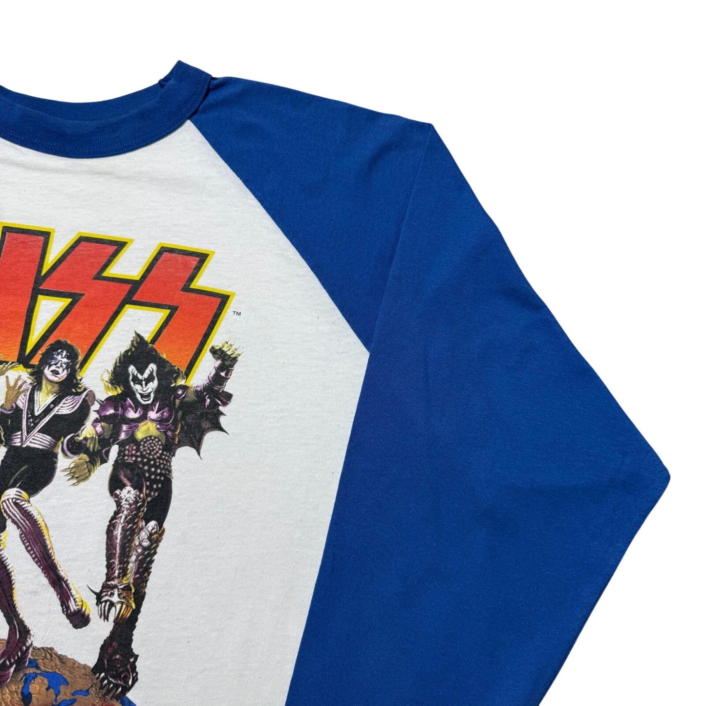 Vintage 1996 Kiss Alive Worldwide 96-97 Reunion Tour Concert Raglan Shirt USA XL