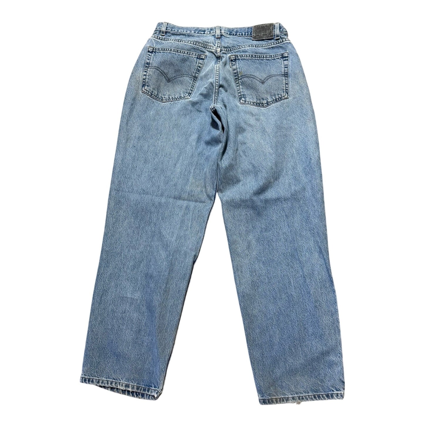 VINTAGE Levis Jeans Mens 36x34 Blue SilverTab Baggy Wide Leg Skater USA 90s Y2K