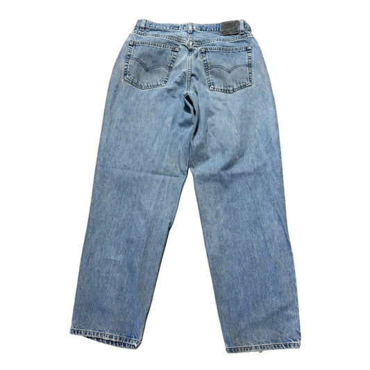 VINTAGE Levis Jeans Mens 36x34 Blue SilverTab Baggy Wide Leg Skater USA 90s Y2K