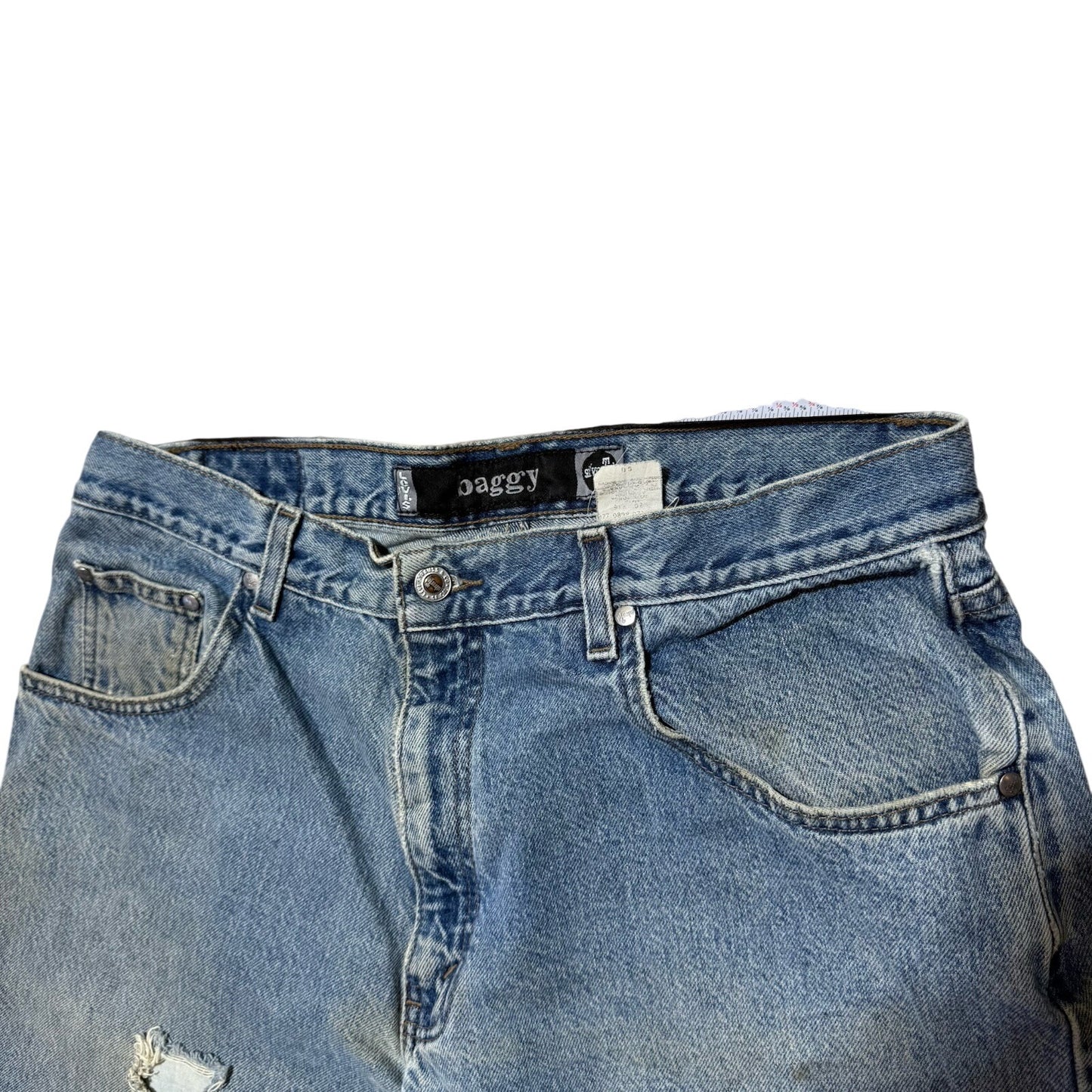 VINTAGE Levis Jeans Mens 36x34 Blue SilverTab Baggy Wide Leg Skater USA 90s Y2K